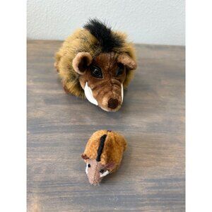 Vintage B.J. Toys Wild Boar With Baby Boar Plush Toy Stuffed Animal
